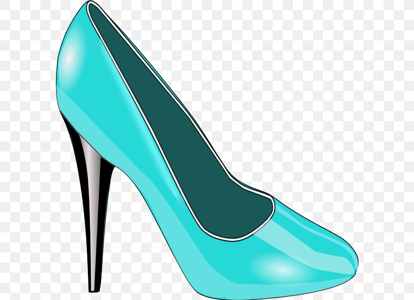 High-heeled Footwear Stiletto Heel Shoe Sneakers Clip Art, PNG, 600x594px, Highheeled Footwear, Aqua, Azure, Basic Pump, Blue Download Free
