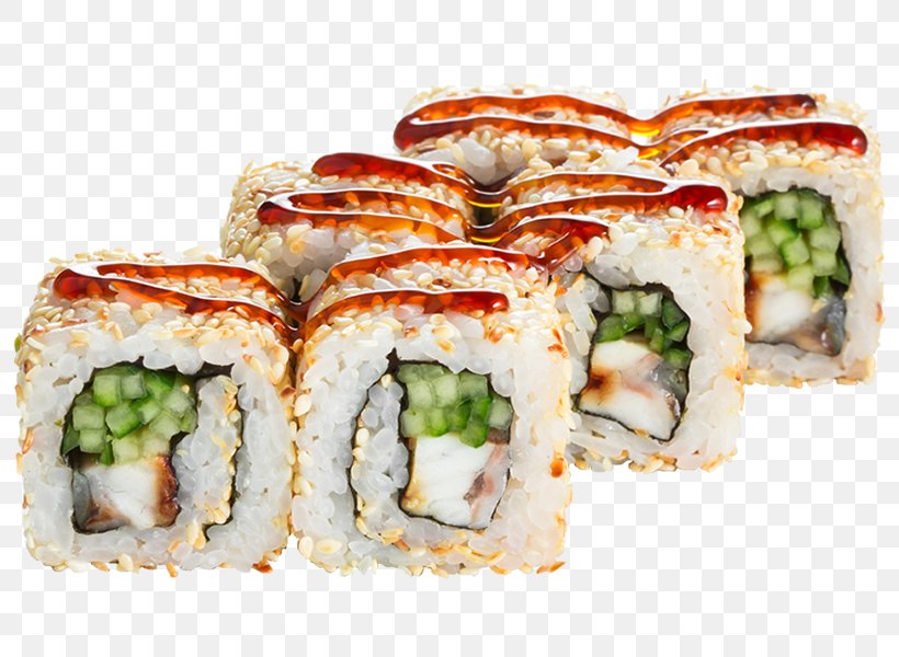 Sushi Makizushi California Roll Japanese Cuisine Pizza, PNG, 800x600px, Sushi, Asian Food, California Roll, Cheese, Cucumber Download Free