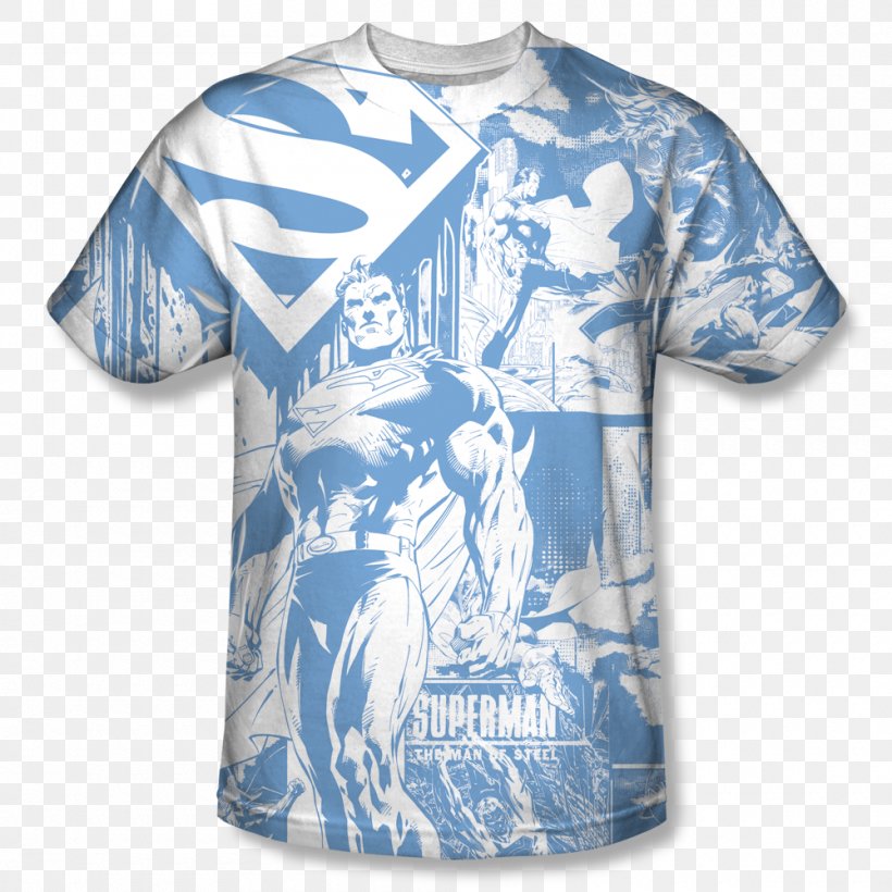 T-shirt Superman Batman General Zod YouTube, PNG, 1000x1000px, Tshirt, Active Shirt, Batman, Batman V Superman Dawn Of Justice, Blue Download Free