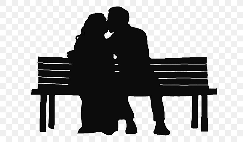 Love Silhouette, PNG, 668x480px, Silhouette, Bench, Cartoon, Couch, Drawing Download Free