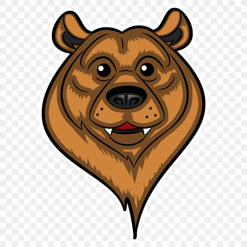 Cartoon Grizzly Bear Brown Bear Bear Dog, PNG, 1080x1080px, Cartoon, Bear, Brown Bear, Dog, Grizzly Bear Download Free