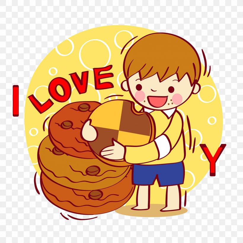 Chocolate Chip Cookie Ginger Snap Illustration, PNG, 1869x1869px, Watercolor, Cartoon, Flower, Frame, Heart Download Free