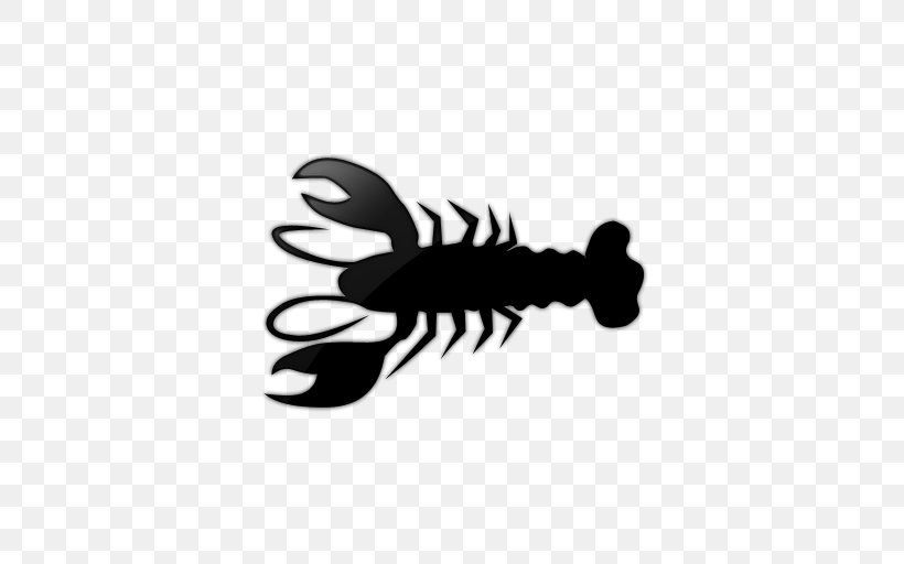 Lobster Oyster Seashell Icon Design, PNG, 512x512px, Lobster, Bass, Black, Black And White, Fish Download Free
