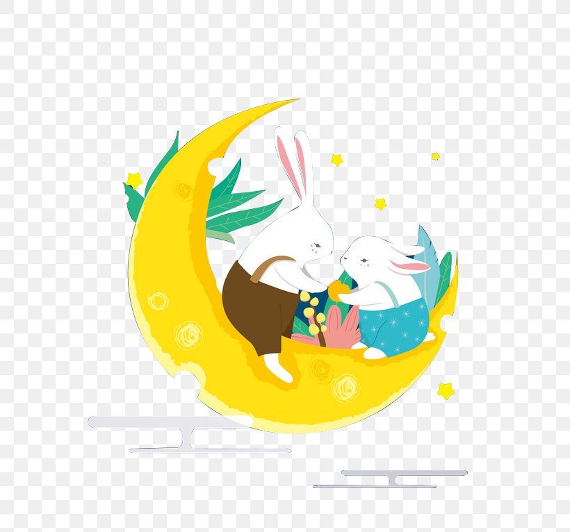 Mooncake Mid-Autumn Festival Moon Rabbit, PNG, 700x766px, Mooncake, Area, Change, Cuteness, Fictional Character Download Free