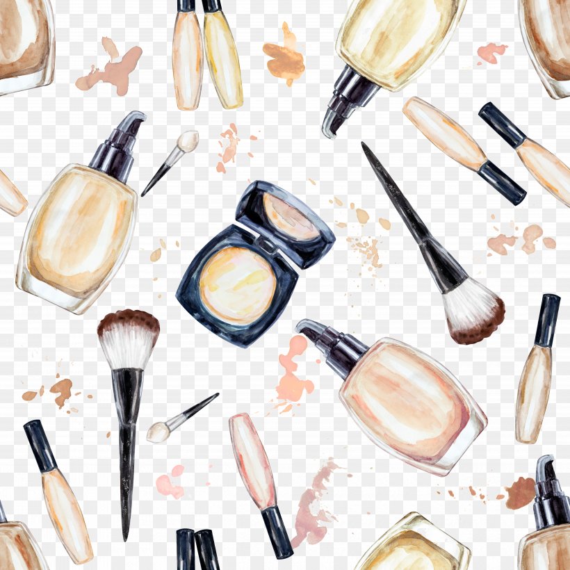 Cosmetics Foundation Makeup Brush Watercolor Painting, PNG, 5000x5000px, Cosmetics, Brush, Cosmetology, Face Powder, Foundation Download Free