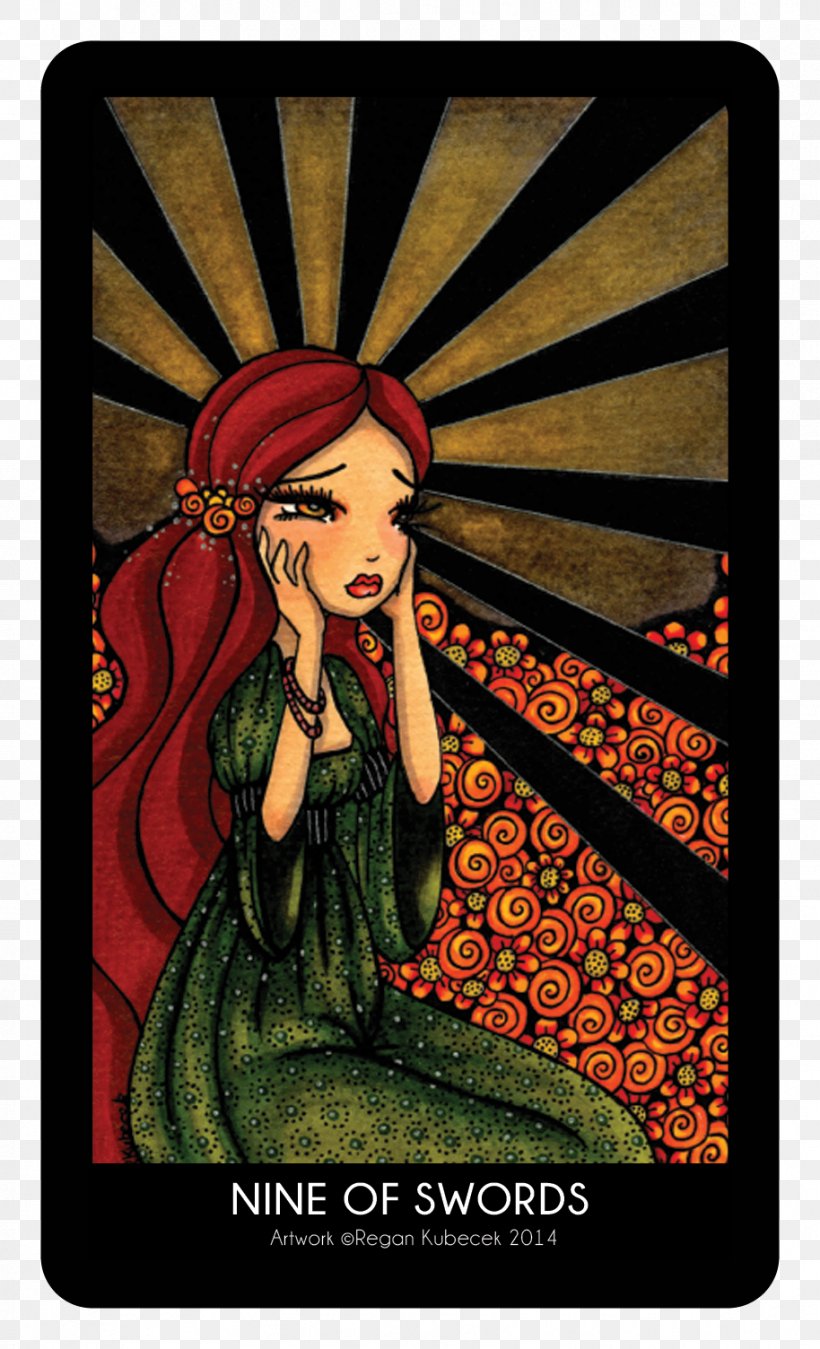 Tarot Nine Of Swords Playing Card Illustration Suit Of Swords, PNG, 914x1504px, Tarot, Art, Eight Of Swords, Fairy, Fictional Character Download Free