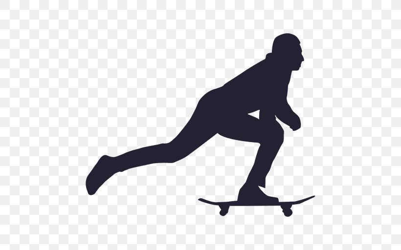 Skateboarding Silhouette, PNG, 512x512px, Skateboard, Flip, Joint, Jumping, Knee Download Free
