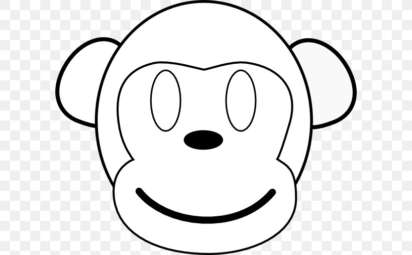 Coloring Book Baby Monkeys Face Clip Art, PNG, 600x508px, Watercolor, Cartoon, Flower, Frame, Heart Download Free