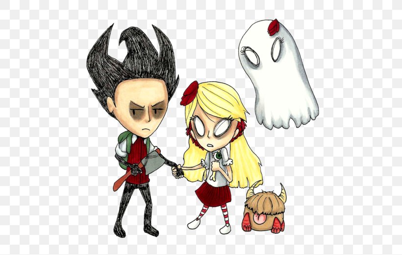 Don't Starve Together Cartoon Comics Drawing Fan Art, PNG, 600x521px, Watercolor, Cartoon, Flower, Frame, Heart Download Free