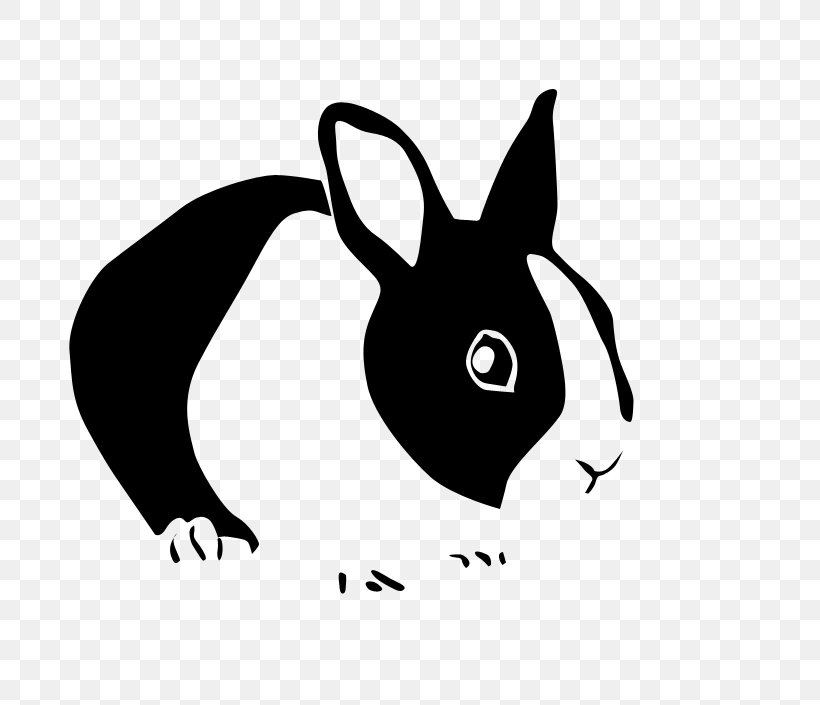 Hare Easter Bunny Netherland Dwarf Rabbit Wall Decal, PNG, 692x705px, Hare, Black, Black And White, Bumper Sticker, Carnivoran Download Free