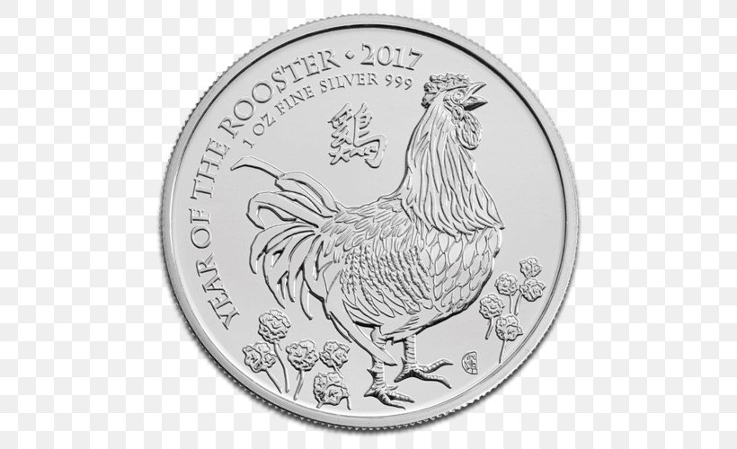 Royal Mint Perth Mint Lunar Series Bullion Coin, PNG, 500x500px, Royal Mint, Beak, Bird, Black And White, Bullion Download Free