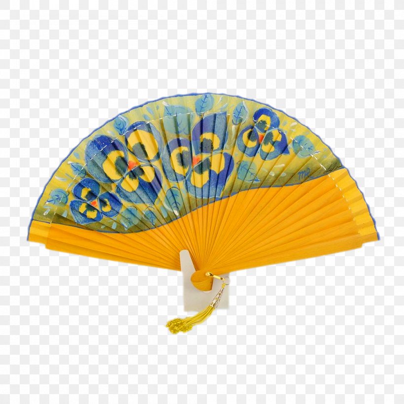 Fan, PNG, 1000x1000px, Fan, Decorative Fan, Hand Fan, Orange, Yellow Download Free