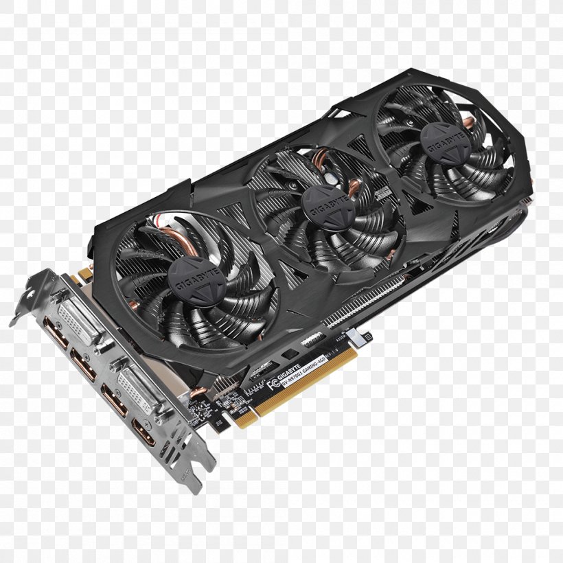 Graphics Cards & Video Adapters MSI GTX 970 GAMING 100ME 英伟达精视GTX GeForce Gigabyte Technology, PNG, 1000x1000px, Graphics Cards Video Adapters, Computer Component, Computer Cooling, Computer System Cooling Parts, Electronic Device Download Free