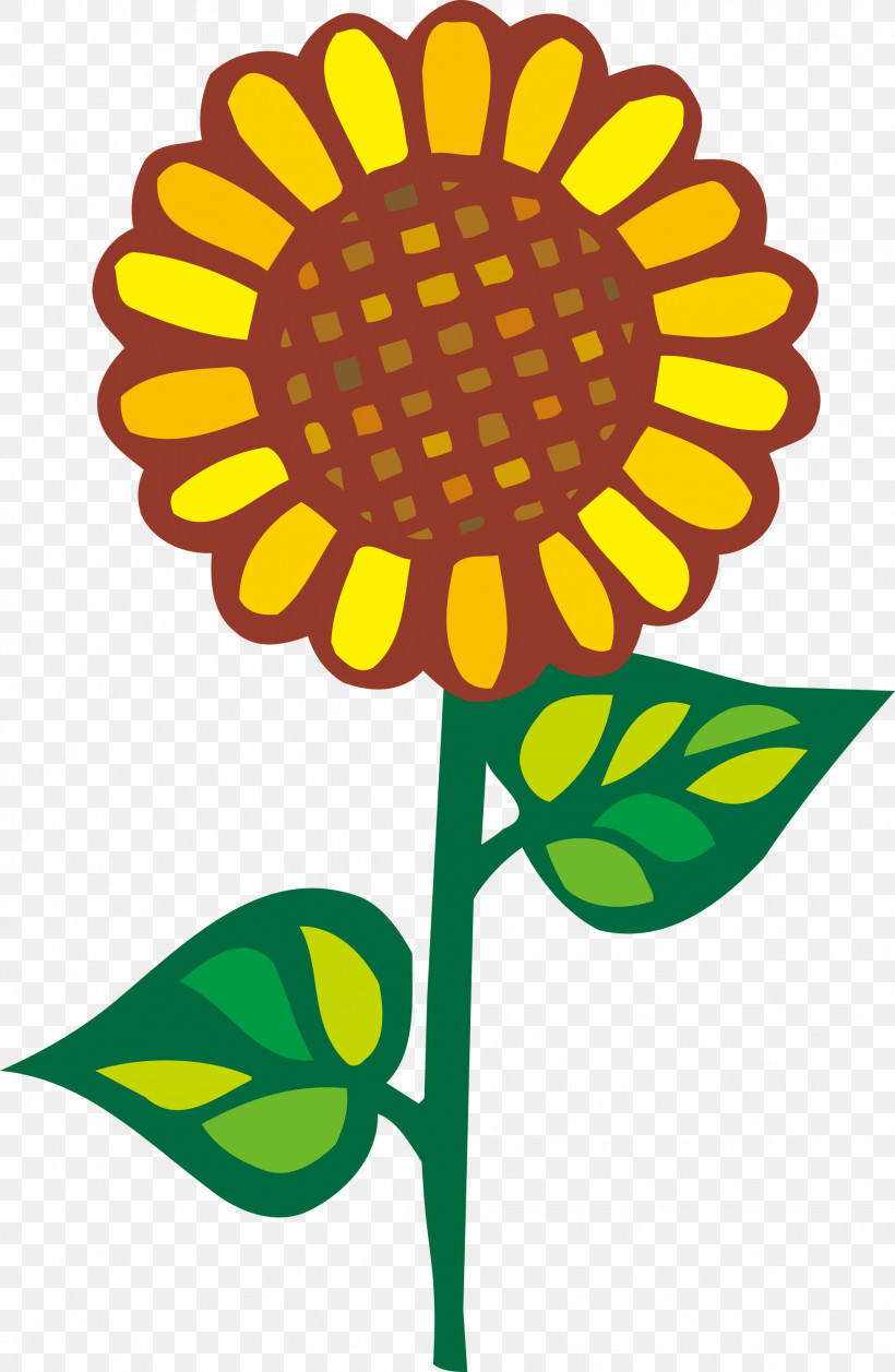 Sunflower, PNG, 1956x3000px, Sunflower, Cartoon, Cut Flowers, Flower, Plant Download Free