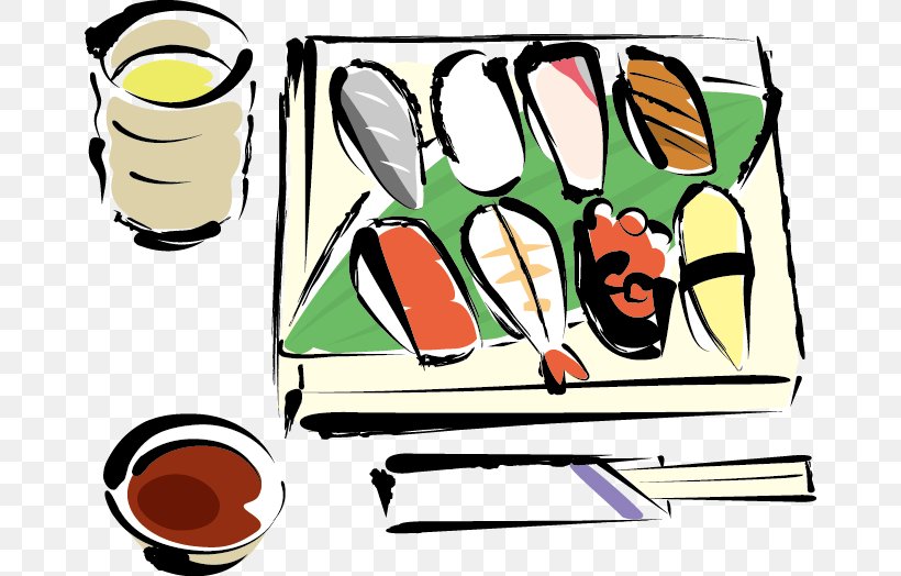 Sushi Japanese Cuisine Seafood Thai Cuisine, PNG, 666x524px, Sushi, Area, Artwork, Cuisine, Dinner Download Free
