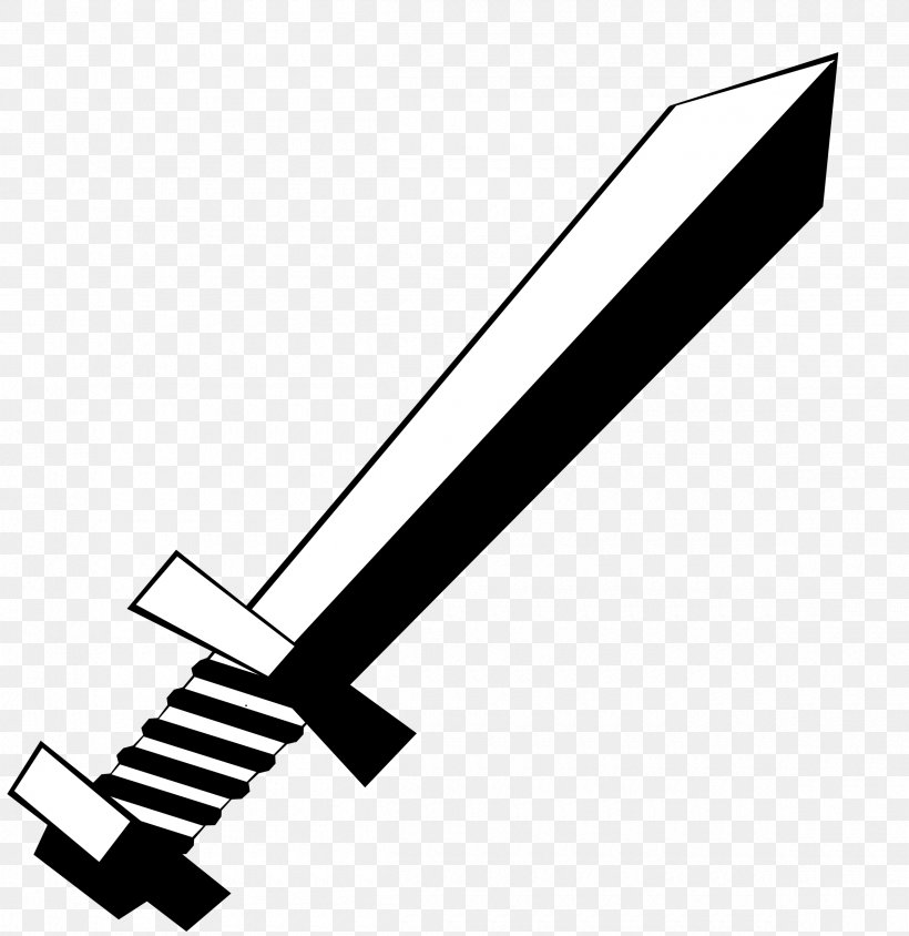 Sword Clip Art, PNG, 2400x2472px, Sword, Black And White, Cold Weapon, Combat, Royaltyfree Download Free