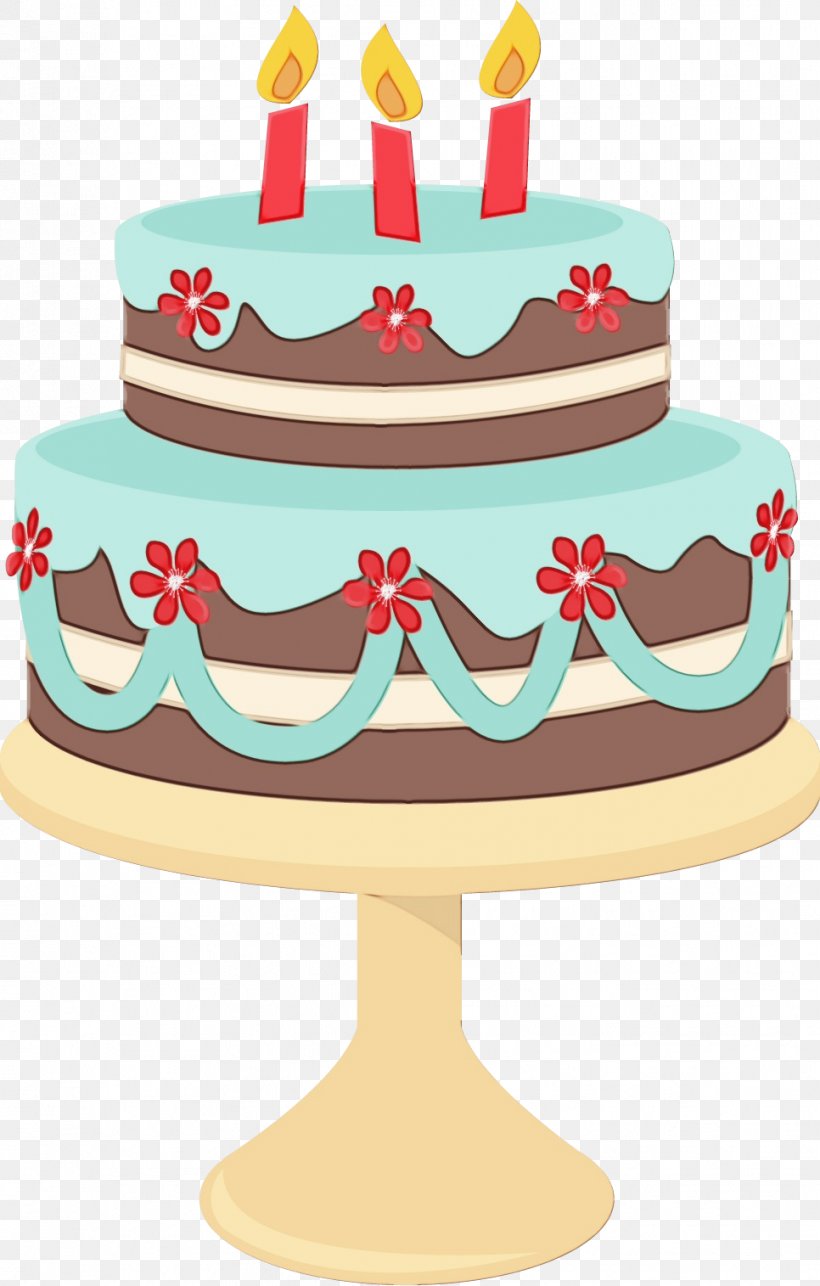 Cartoon Birthday Cake, PNG, 966x1515px, Watercolor, Baked Goods, Bakery, Baking, Bavarian Cream Download Free
