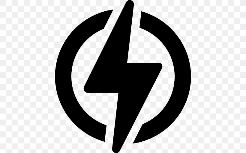 Energy Electricity Power Symbol, PNG, 512x512px, Energy, Black And White, Brand, Electricity, Energy Technology Download Free