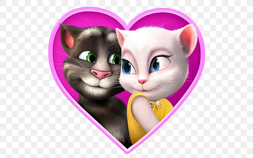Talking Angela My Talking Tom Love Letter Talking Tom And Friends, PNG, 512x512px, Watercolor, Cartoon, Flower, Frame, Heart Download Free