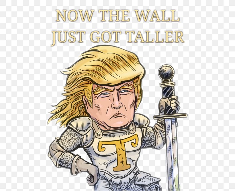 Donald Trump Mexico–United States Barrier Cartoon Poster Wall, PNG, 506x668px, Donald Trump, Art, Barack Obama, Cartoon, Editorial Cartoon Download Free