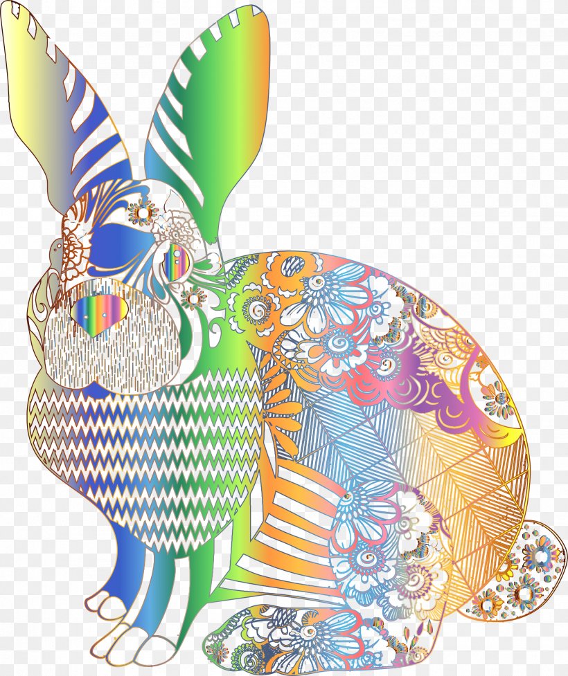 Hare Rabbit Clip Art, PNG, 1876x2236px, Hare, Art, Color, Easter, Easter Bunny Download Free