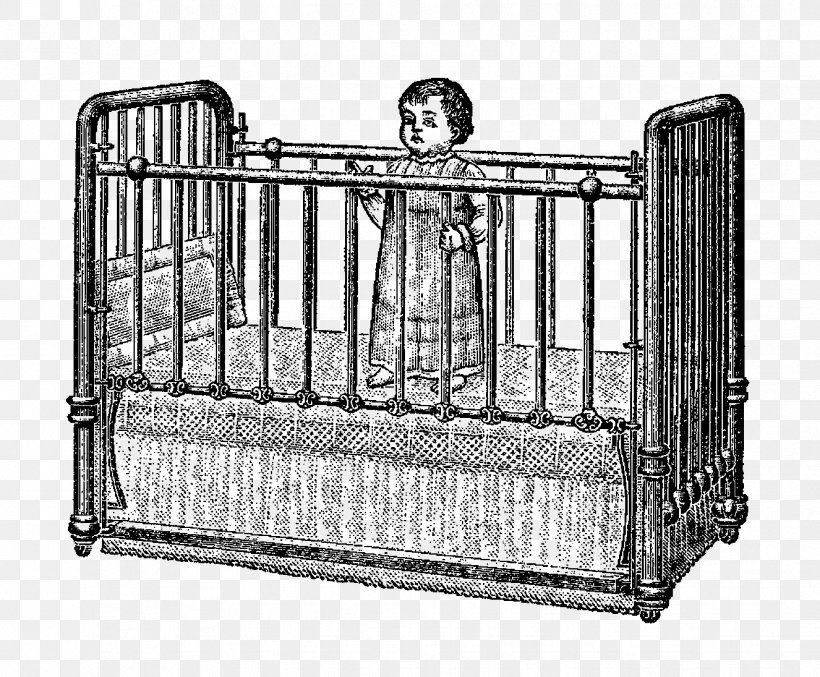 Cots Bed Frame Infant Clip Art, PNG, 1326x1095px, Cots, Art, Bed, Bed Frame, Black And White Download Free