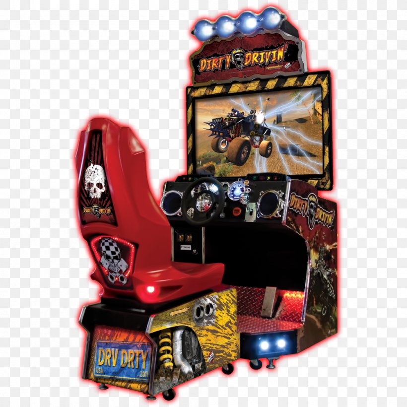 Dirty Drivin' Arcade Game Racing Video Game Raw Thrills, PNG, 1000x1000px, Dirty Drivin, Amusement Arcade, Arcade Game, Electronic Device, Game Download Free