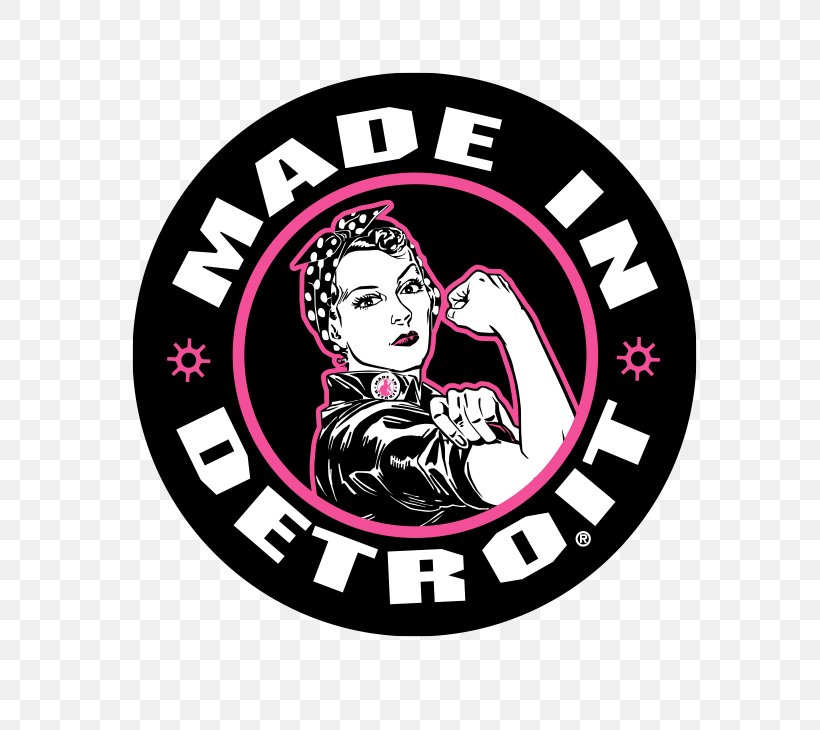 Made In Detroit We Can Do It! Rosie The Riveter Decal Sticker, PNG, 600x730px, Made In Detroit, Badge, Brand, Bumper Sticker, Decal Download Free