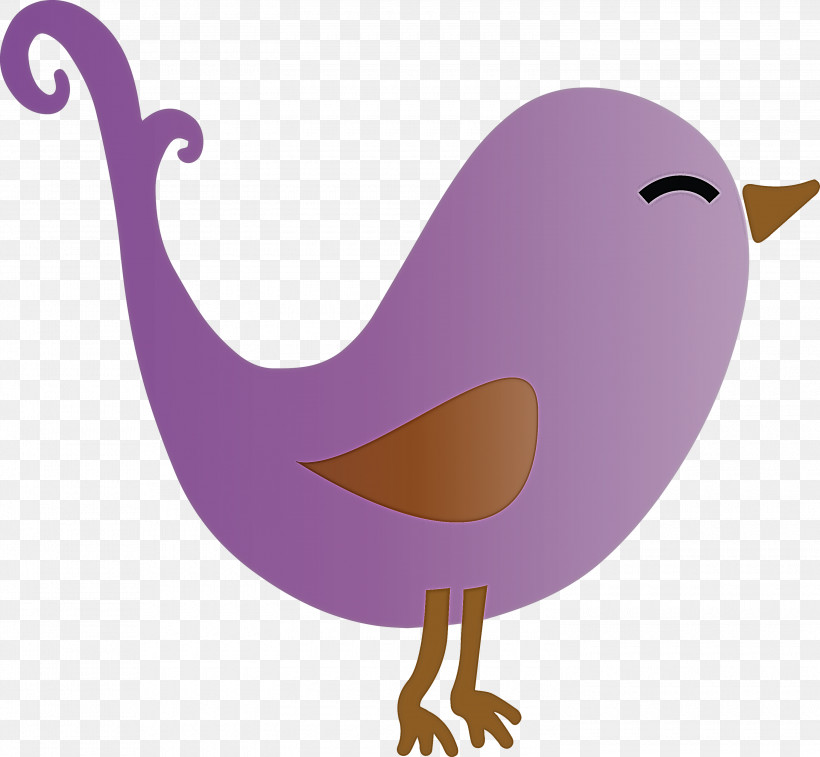 Purple Bird Beak, PNG, 3000x2772px, Cute Bird, Beak, Bird, Cartoon Bird, Purple Download Free