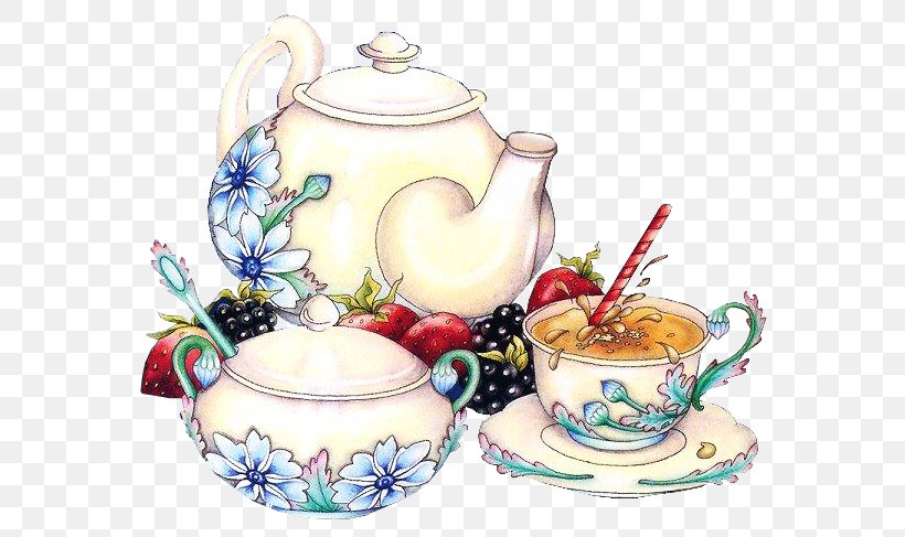 Tea Set Service De Table Clip Art, PNG, 600x487px, Tea, Blog, Ceramic, Chicken, Coffee Cup Download Free