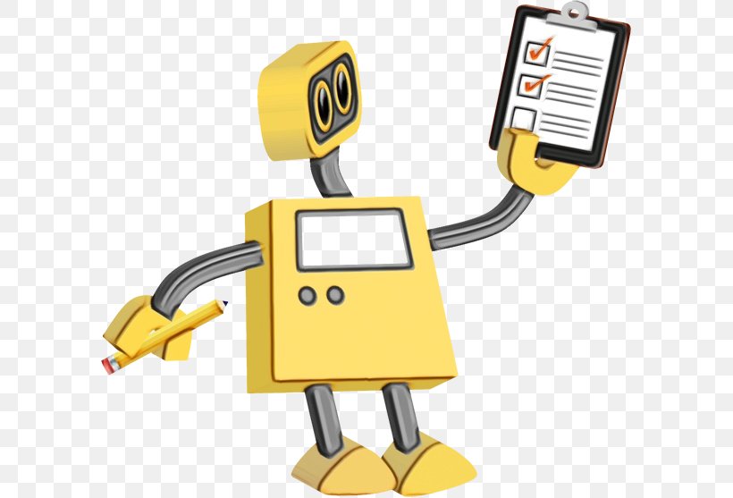 Yellow Line Technology Robot Machine, PNG, 595x557px, Watercolor, Machine, Paint, Robot, Technology Download Free