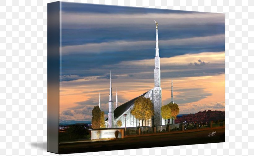 Boise Idaho Temple Gallery Wrap Canvas Art Energy, PNG, 650x504px, Boise Idaho Temple, Art, Boise, Canvas, Cloud Download Free