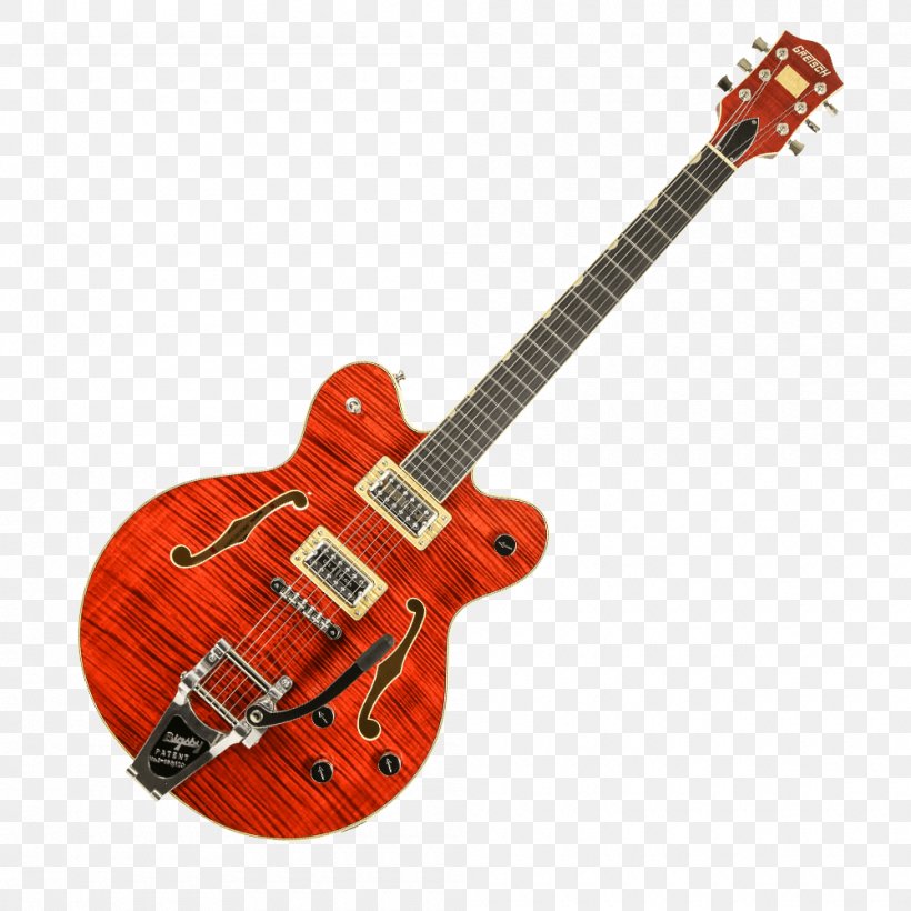 Gretsch Electric Guitar Semi-acoustic Guitar Bigsby Vibrato Tailpiece Pickup, PNG, 1000x1000px, Gretsch, Acoustic Electric Guitar, Acoustic Guitar, Acousticelectric Guitar, Archtop Guitar Download Free