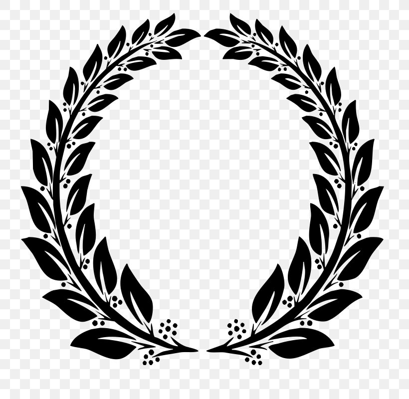 Laurel Wreath Jewellery, PNG, 800x800px, Laurel Wreath, Bay Laurel, Black And White, Branch, Crown Download Free