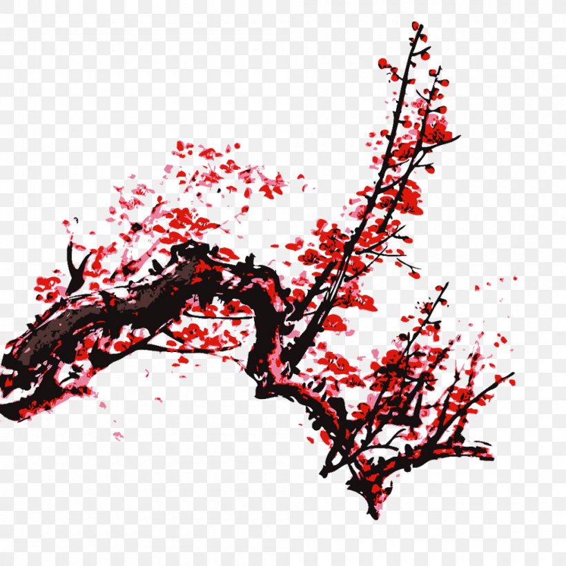 Computer Software Clip Art, PNG, 1000x1000px, Computer Software, Blossom, Branch, Cherry Blossom, Chinese Painting Download Free