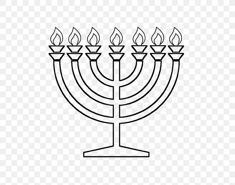 Menorah Hanukkah Clip Art, PNG, 500x647px, Menorah, Black And White, Candle Holder, Flower, Hanukkah Download Free