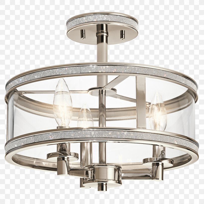 Lighting Light Fixture Incandescent Light Bulb Kichler, PNG, 1200x1200px, Light, Brushed Metal, Ceiling, Ceiling Fans, Ceiling Fixture Download Free