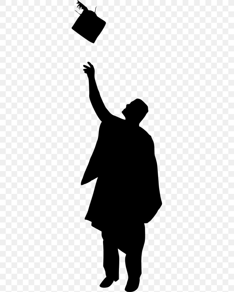 Clip Art Graduation Ceremony Silhouette Image, PNG, 317x1024px, Graduation Ceremony, Black, Blackandwhite, Diploma, Fictional Character Download Free