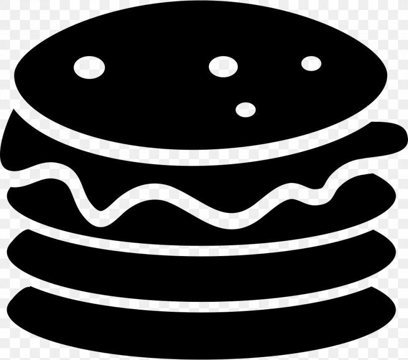 Hamburger Cheeseburger Fast Food Submarine Sandwich Vegetarian Cuisine, PNG, 980x866px, Hamburger, Artwork, Black, Black And White, Burger King Download Free