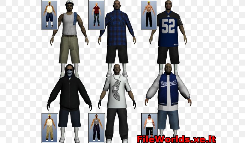 Grand Theft Auto: San Andreas San Andreas Multiplayer Mod Crips Deathmatch, PNG, 640x480px, Grand Theft Auto San Andreas, Action Figure, Clothing, Costume, Crips Download Free