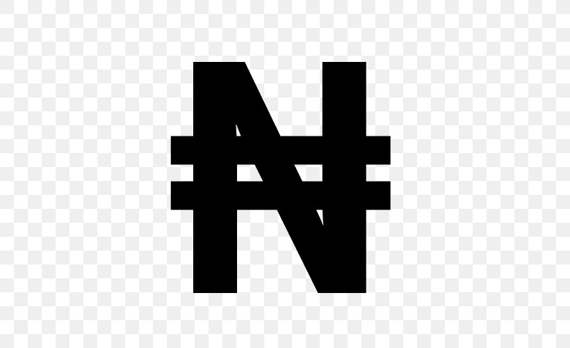 Nigerian Naira Yen Sign Currency Symbol, PNG, 500x500px, Nigeria, Black, Black And White, Brand, Central Bank Of Nigeria Download Free