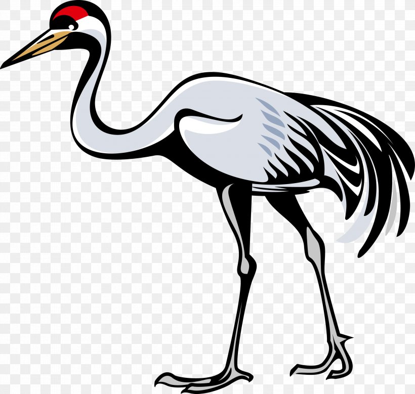Crane Bird Heraldry Symbol, PNG, 3000x2853px, Crane, Artwork, Beak, Bird, Black And White Download Free