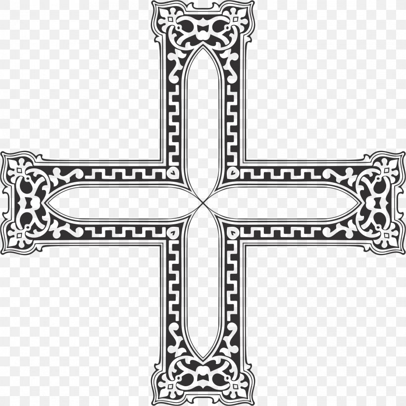 Ornament Clip Art, PNG, 2334x2334px, Ornament, Black And White, Body Jewelry, Cross, Decorative Arts Download Free