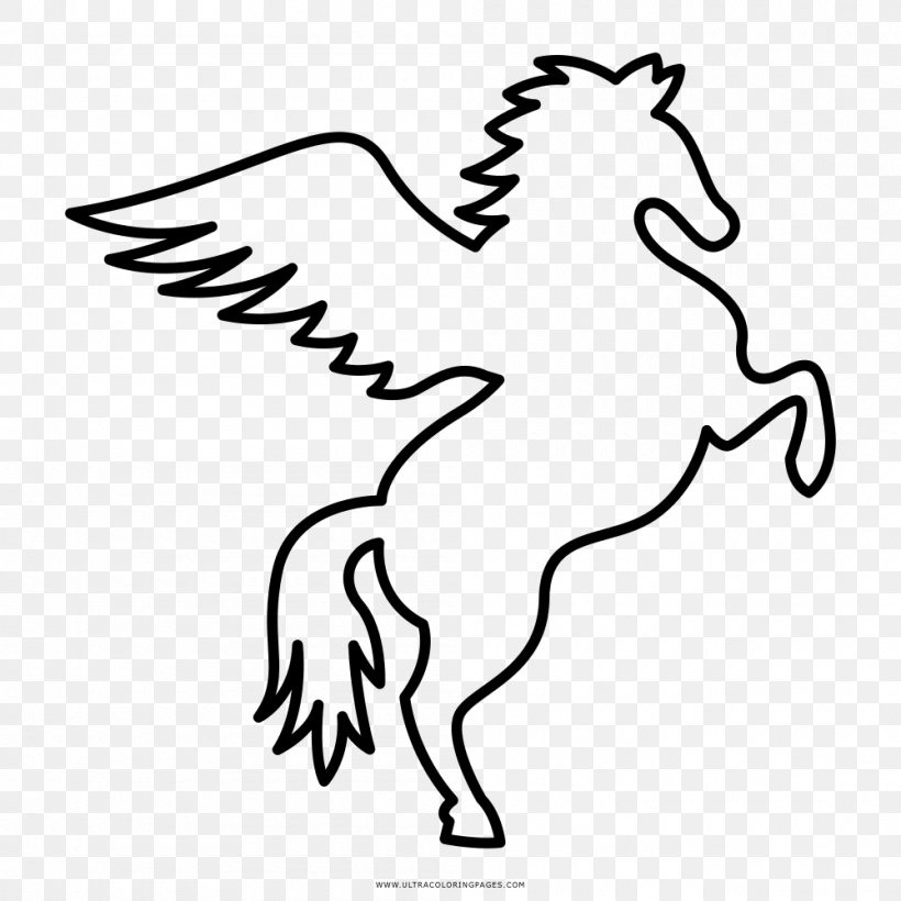 Unicorn Drawing, PNG, 1000x1000px, Horse, Animal Figure, Art, Beak, Blackandwhite Download Free