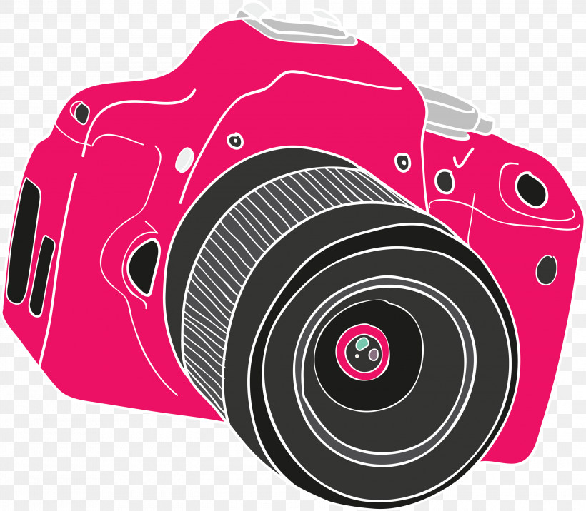 Camera Lens, PNG, 3000x2620px, Cartoon Camera, Camera, Camera Lens, Digital Slr, Lens Download Free