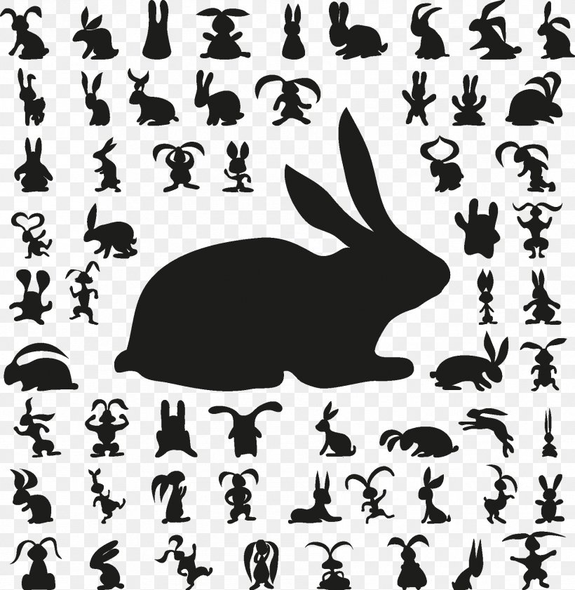 Vector Graphics European Rabbit Clip Art Royalty-free, PNG, 1806x1853px, Rabbit, Art, Blackandwhite, European Rabbit, Hare Download Free
