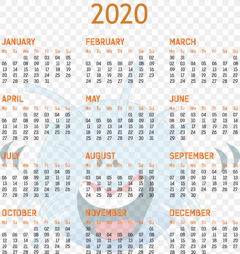 2020 Yearly Calendar Printable 2020 Yearly Calendar Template Full Year Calendar 2020, PNG, 2836x3000px, 2020 Yearly Calendar, Calendar System, Full Year Calendar 2020, Letter Of Recommendation, Line Download Free