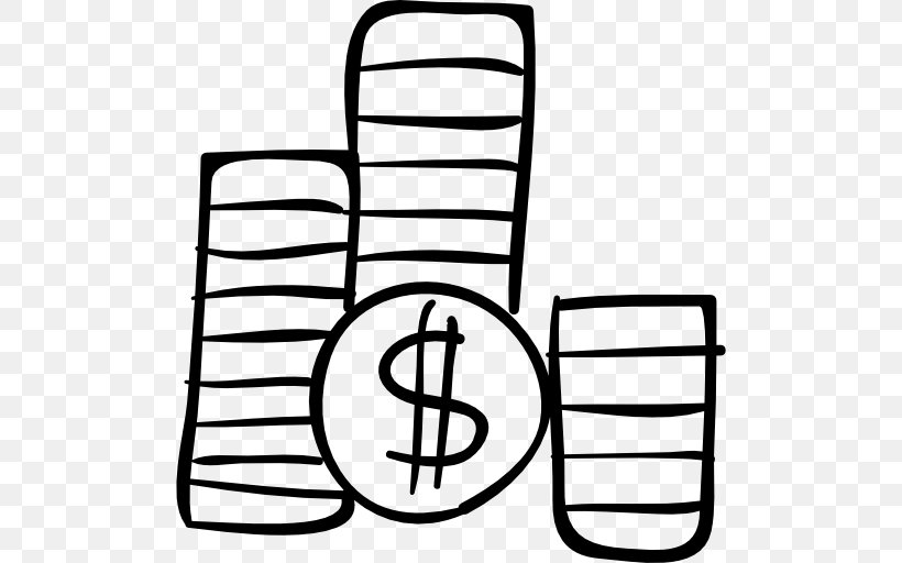 Coin Money Currency Foreign Exchange Market Sketch, PNG, 512x512px, Coin, Area, Auto Part, Black And White, Currency Download Free