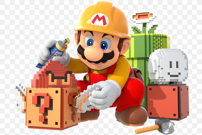 Super Mario Maker Super Mario Bros. Wii U, PNG, 714x547px, Super Mario Maker, Bowser, Construction Worker, Lego, Level Download Free