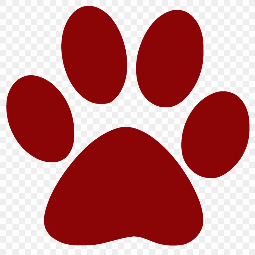 Dog Paw Clip Art, PNG, 2500x2500px, Dog, Drawing, Paw, Red, Royaltyfree Download Free